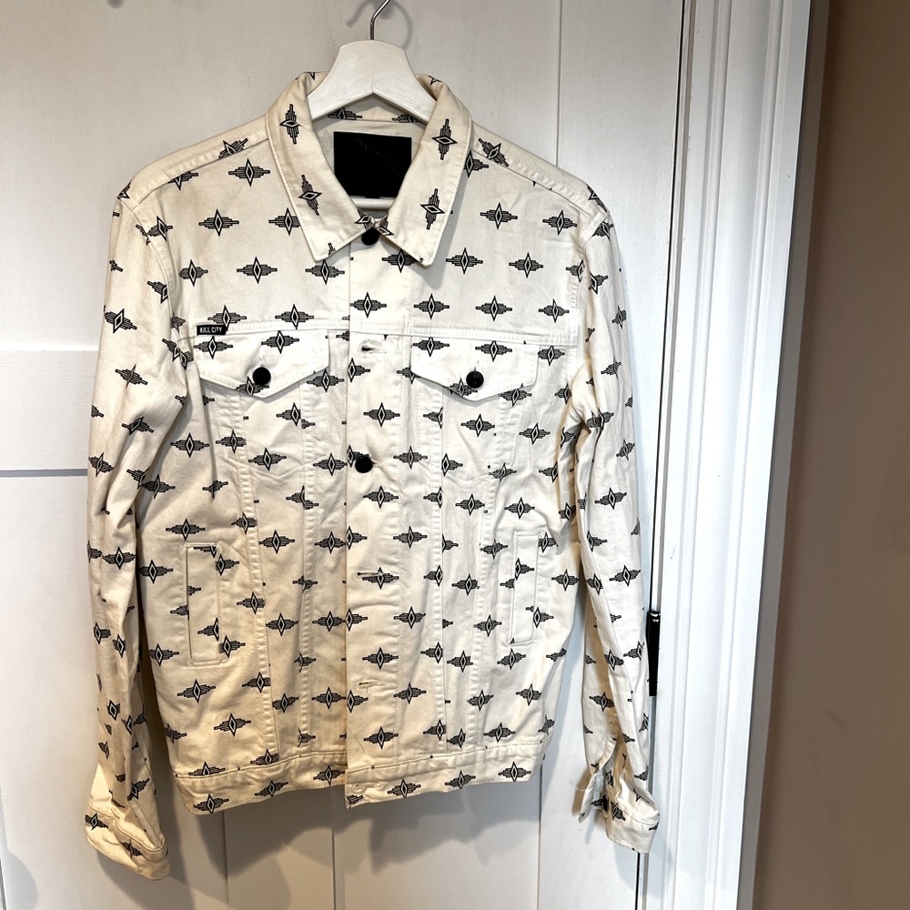 Kill City Small Off White Denim Jacket.